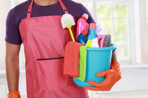 Professional office cleaning in a Kennington workplace with desks and communal areas