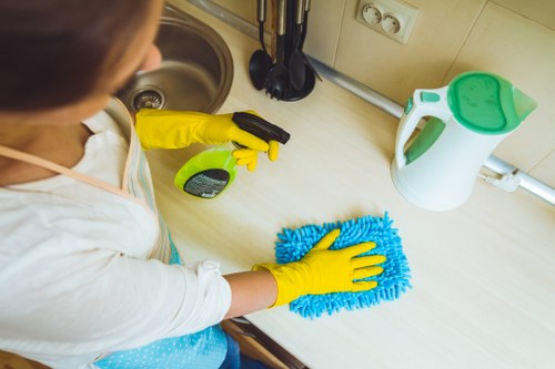 Cleaning stains from flooring in a Kennington property