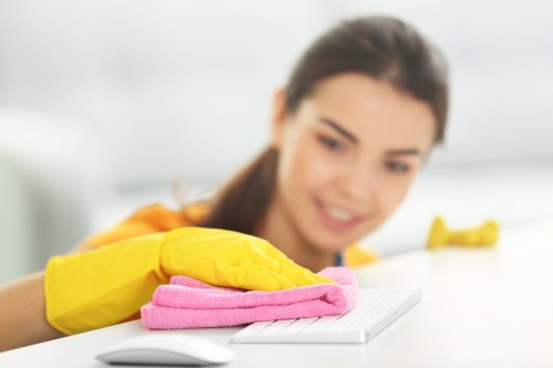 Local cleaning team working in a Kennington flat